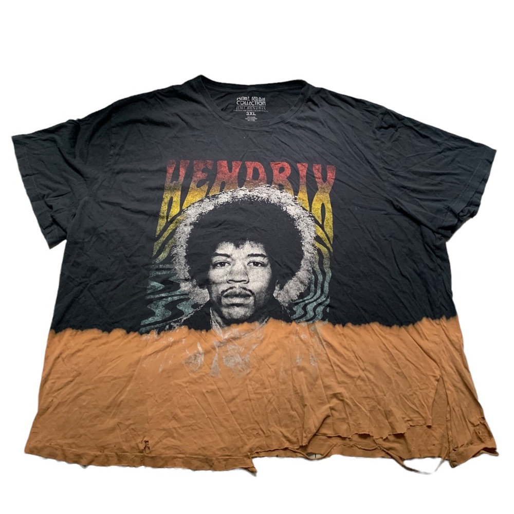 Vintage Vtg Jimi Hendrix T-Shirt Extra Large 3XL Black Brown